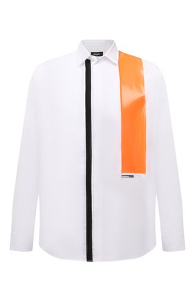 Мужская хлопковая рубашка DSQUARED2 белого цвета по цене 39950 руб., арт. S71DM0474/S36275 | Фото 1 Мужская хлопковая рубашка DSQUARED2 белого цвета, арт. S71DM0474/S36275 | Фото 1