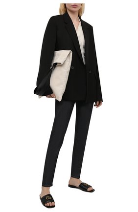 Женские кожаные шлепанцы jolie GUCCI черного цвета по цене 56250 руб., арт. 646169/BK060 | Фото 2 Женские кожаные шлепанцы jolie GUCCI черного цвета, арт. 646169/BK060 | Фото 2