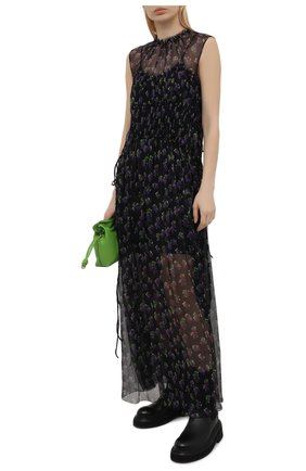 Женское шелковое платье MSGM черного цвета по цене 84800 руб., арт. 3042MDA101 217355 | Фото 2 Женское шелковое платье MSGM черного цвета, арт. 3042MDA101 217355 | Фото 2