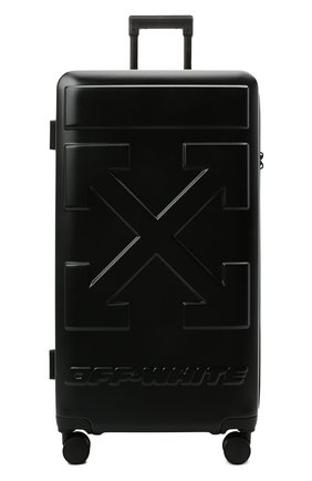Мужской чемодан OFF-WHITE черного цвета, арт. 0MNG008S21MAT001 | Фото 5 (Материал: Пластик; Размер: large; Ограничения доставки: oversized)