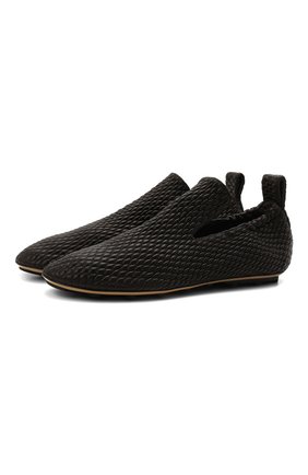 Мужские кожаные слиперы lattice BOTTEGA VENETA темно-коричневого цвета по цене 65900 руб., арт. 661011/V0VB0 | Фото 1 Мужские кожаные слиперы lattice BOTTEGA VENETA темно-коричневого цвета, арт. 661011/V0VB0 | Фото 1
