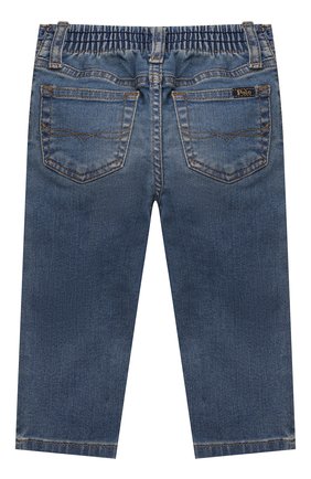 Детские джинсы POLO RALPH LAUREN голубого цвета, арт. 320845297 | Фото 2 (Региональные ограничения белый список (Axapta Mercury): RU; Детали: На резинке; Ростовка одежда: 12 мес | 80 см)