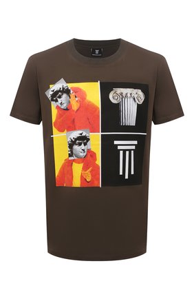 Мужская хлопковая футболка DIEGO VENTURINO хаки цвета по цене 11500 руб., арт. SS21-DV TS0 WAMBDM | Фото 1 Мужская хлопковая футболка DIEGO VENTURINO хаки цвета, арт. SS21-DV TS0 WAMBDM | Фото 1