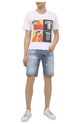 Мужская хлопковая футболка DIEGO VENTURINO белого цвета по цене 14550 руб., арт. SS21-DV TS0 WAMBDM | Фото 2 Мужская хлопковая футболка DIEGO VENTURINO белого цвета, арт. SS21-DV TS0 WAMBDM | Фото 2 (Рукава: Короткие; Материал внешний: Хлопок; Длина (для топов): Стандартные; Принт: С принтом; Стили: Гранж)