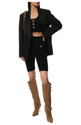 Женские шорты из вискозы BALMAIN черного цвета по цене 84400 руб., арт. VF0PB015/K211 | Фото 2 Женские шорты из вискозы BALMAIN черного цвета, арт. VF0PB015/K211 | Фото 2
