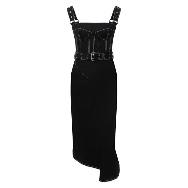 Джинсовое платье Alexander McQueen черного цвета