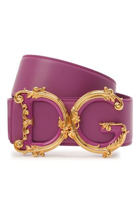 Женский кожаный ремень DOLCE & GABBANA сиреневого цвета по цене 62350 руб., арт. BE1336/B5829 | Фото 1 Женский кожаный ремень DOLCE & GABBANA сиреневого цвета, арт. BE1336/B5829 | Фото 1