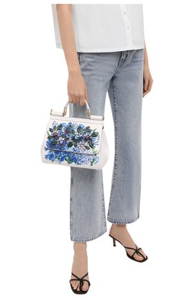 Женская сумка sicily DOLCE & GABBANA голубого цвета по цене 239500 руб., арт. BB6002/B5828 | Фото 2 Женская сумка sicily DOLCE & GABBANA голубого цвета, арт. BB6002/B5828 | Фото 2