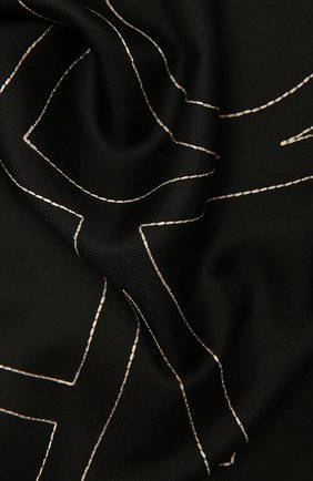Женский шелковый платок TOTÊME черного цвета, арт. 212-873-803 | Фото 2 (Материал: Текстиль, Шелк)