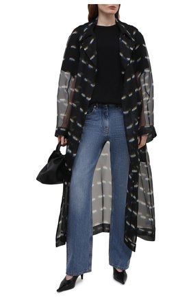 Женский шелковый плащ DRIES VAN NOTEN черного цвета по цене 149000 руб., арт. 211-10238-2085 | Фото 2 Женский шелковый плащ DRIES VAN NOTEN черного цвета, арт. 211-10238-2085 | Фото 2