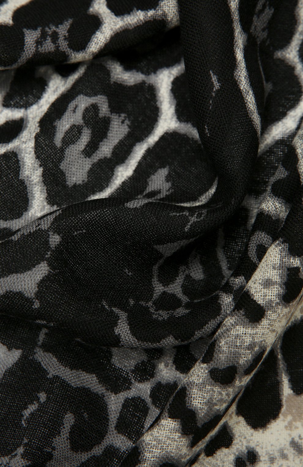 Женская шерстяная шаль SAINT LAURENT серого цвета, арт. 498939/3Y044 | Фото 5 (Материал: Текстиль, Шерсть)