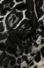 Женская шерстяная шаль SAINT LAURENT серого цвета, арт. 498939/3Y044 | Фото 5 (Материал: Текстиль, Шерсть)
