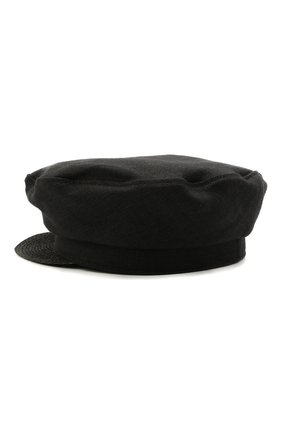 Женская льняная кепка YOHJI YAMAMOTO черного цвета по цене 34950 руб., арт. ND-H03-360 | Фото 2 Женская льняная кепка YOHJI YAMAMOTO черного цвета, арт. ND-H03-360 | Фото 2