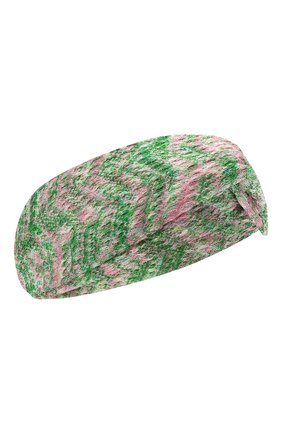 Женская повязка на голову MISSONI зеленого цвета по цене 22450 руб., арт. MDS00097/BR00DY | Фото 1 Женская повязка на голову MISSONI зеленого цвета, арт. MDS00097/BR00DY | Фото 1