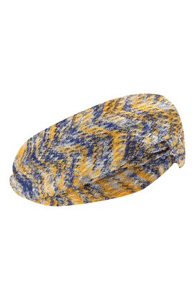 Женская повязка на голову MISSONI желтого цвета по цене 22450 руб., арт. MDS00097/BR00DY | Фото 1 Женская повязка на голову MISSONI желтого цвета, арт. MDS00097/BR00DY | Фото 1