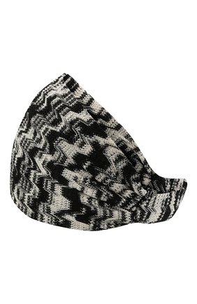 Женская повязка на голову MISSONI черно-белого цвета по цене 16100 руб., арт. MDS00098/BR00CP | Фото 2 Женская повязка на голову MISSONI черно-белого цвета, арт. MDS00098/BR00CP | Фото 2