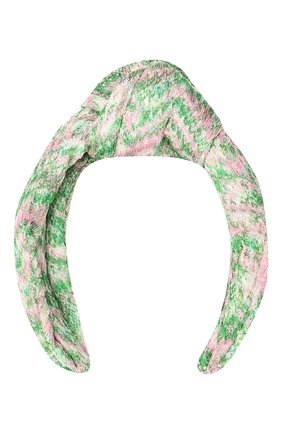 Женский ободок для волос MISSONI зеленого цвета по цене 31150 руб., арт. MDS00309/BR00DY | Фото 1 Женский ободок для волос MISSONI зеленого цвета, арт. MDS00309/BR00DY | Фото 1