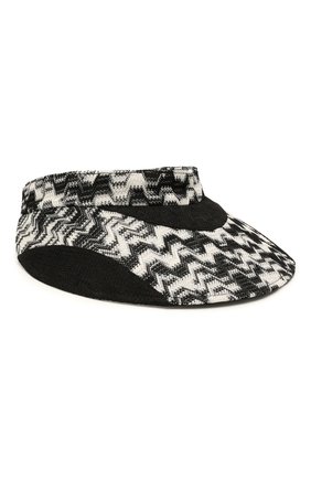 Женский козырек MISSONI черно-белого цвета по цене 34300 руб., арт. MDS00400/BR00CP | Фото 1 Женский козырек MISSONI черно-белого цвета, арт. MDS00400/BR00CP | Фото 1
