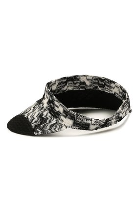 Женский козырек MISSONI черно-белого цвета по цене 34300 руб., арт. MDS00400/BR00CP | Фото 2 Женский козырек MISSONI черно-белого цвета, арт. MDS00400/BR00CP | Фото 2