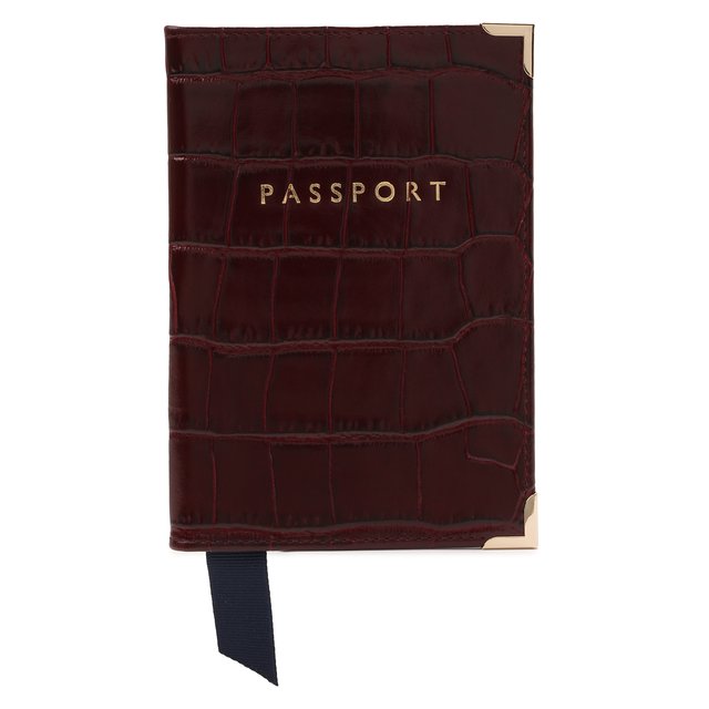 фото Кожаная обложка для паспорта aspinal of london
