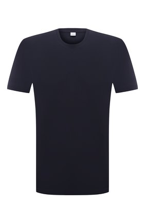 Мужская хлопковая футболка ASPESI темно-синего цвета, арт. S1 A 3107 A335 | Фото 1 (Рукава: Короткие; Материал внешний: Хлопок; Принт: Без принта; Стили: Кэжуэл; Длина (для топов): Стандартные)