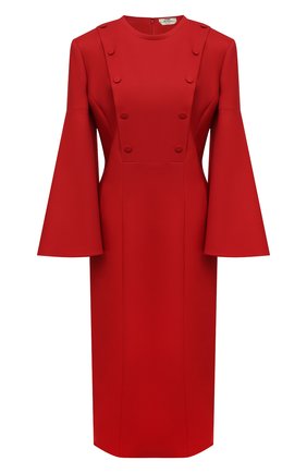 Женское шерстяное платье FENDI красного цвета по цене 219500 руб., арт. FDB591 AC4G | Фото 1 Женское шерстяное платье FENDI красного цвета, арт. FDB591 AC4G | Фото 1