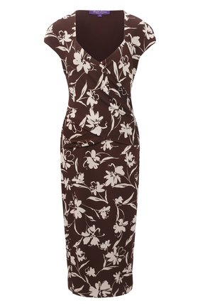 Женское платье из вискозы RALPH LAUREN коричневого цвета по цене 176000 руб., арт. 290840869 | Фото 1 Женское платье из вискозы RALPH LAUREN коричневого цвета, арт. 290840869 | Фото 1 (Стили: Романтичный; Материал внешний: Вискоза; Длина Ж (юбки, платья, шорты): Миди; Материал подклада: Вискоза; Женское Кросс-КТ: Платье-одежда; Случай: Повседневный; Рукава: Короткие)
