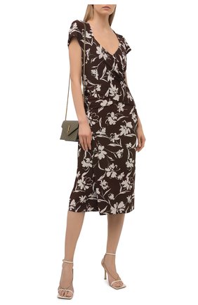 Женское платье из вискозы RALPH LAUREN коричневого цвета по цене 176000 руб., арт. 290840869 | Фото 2 Женское платье из вискозы RALPH LAUREN коричневого цвета, арт. 290840869 | Фото 2 (Стили: Романтичный; Материал внешний: Вискоза; Длина Ж (юбки, платья, шорты): Миди; Материал подклада: Вискоза; Женское Кросс-КТ: Платье-одежда; Случай: Повседневный; Рукава: Короткие)