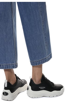 Женские кожаные кроссовки gumboy VALENTINO черного цвета, арт. VW0S0K55/AEQ | Фото 3 (Подошва: Платформа; Материал внешний: Кожа; Материал утеплителя: Без утеплителя; Материал внутренний: Текстиль)
