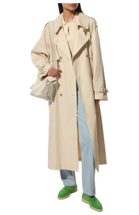 Женские замшевые лоферы LORO PIANA зеленого цвета по цене 62550 руб., арт. FAE5444 | Фото 2 Женские замшевые лоферы LORO PIANA зеленого цвета, арт. FAE5444 | Фото 2