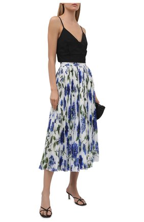 Женская плиссированная юбка DOLCE & GABBANA голубого цвета по цене 186000 руб., арт. I4I84W/GDZAY | Фото 2 Женская плиссированная юбка DOLCE & GABBANA голубого цвета, арт. I4I84W/GDZAY | Фото 2 (Длина Ж (юбки, платья, шорты): Миди; Стили: Романтичный; Женское Кросс-КТ: Юбка-одежда, юбка-плиссе; Материал внешний: Синтетический материал; Материал подклада: Шелк)