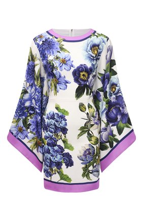 Женское шелковое платье DOLCE & GABBANA синего цвета по цене 205000 руб., арт. I6AE3W/GDZAB | Фото 1 Женское шелковое платье DOLCE & GABBANA синего цвета, арт. I6AE3W/GDZAB | Фото 1