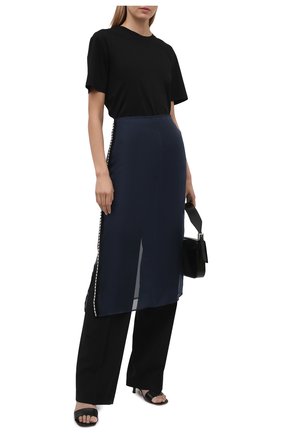 Женская шелковая юбка JIL SANDER темно-синего цвета по цене 89950 руб., арт. JSWS356480-WS282500 | Фото 2 Женская шелковая юбка JIL SANDER темно-синего цвета, арт. JSWS356480-WS282500 | Фото 2 (Стили: Гламурный; Женское Кросс-КТ: Юбка-одежда; Материал внешний: Шелк; Длина Ж (юбки, платья, шорты): Миди)