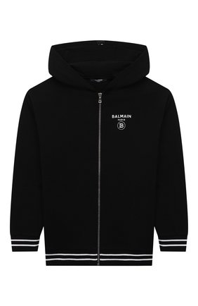 Детский хлопковая толстовка BALMAIN черного цвета по цене 39950 руб., арт. 6O4620 | Фото 1 Детский хлопковая толстовка BALMAIN черного цвета, арт. 6O4620 | Фото 1 (Рукава: Длинные; Мальчики Кросс-КТ: Толстовка-одежда; Материал внешний: Хлопок; Ростовка одежда: 10 - 11 лет | 140 - 146см, 12 лет | 152 см, 13 - 15 лет | 158 см, 16 лет | 164 см)