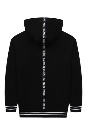 Детский хлопковая толстовка BALMAIN черного цвета по цене 39950 руб., арт. 6O4620 | Фото 2 Детский хлопковая толстовка BALMAIN черного цвета, арт. 6O4620 | Фото 2 (Рукава: Длинные; Мальчики Кросс-КТ: Толстовка-одежда; Материал внешний: Хлопок; Ростовка одежда: 10 - 11 лет | 140 - 146см, 12 лет | 152 см, 13 - 15 лет | 158 см, 16 лет | 164 см)