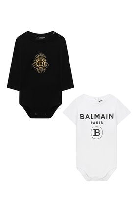 Детское комплект из двух боди BALMAIN черного цвета по цене 25000 руб., арт. 6O8A10 | Фото 1 Детское комплект из двух боди BALMAIN черного цвета, арт. 6O8A10 | Фото 1
