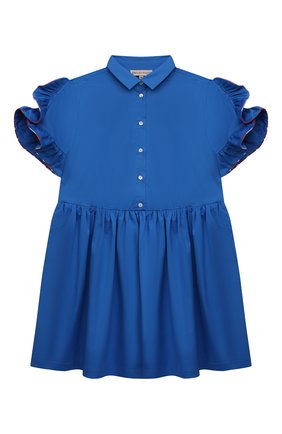 Детское хлопковое платье EMILIO PUCCI синего цвета по цене 38300 руб., арт. 9O1141 | Фото 1 Детское хлопковое платье EMILIO PUCCI синего цвета, арт. 9O1141 | Фото 1 (Девочки Кросс-КТ: Платье-одежда; Рукава: Короткие; Случай: Повседневный; Материал внешний: Хлопок; Ростовка одежда: 10 - 11 лет | 140 - 146см, 12 лет | 152 см, 13 - 15 лет | 158 см, 4 года | 104 см, 6 лет | 116 см, 8 лет | 128 см)