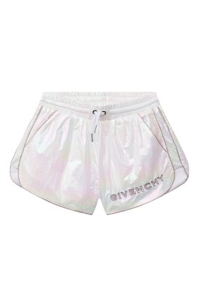Детские шорты GIVENCHY прозрачного цвета по цене 23200 руб., арт. H14119 | Фото 1 Детские шорты GIVENCHY прозрачного цвета, арт. H14119 | Фото 1
