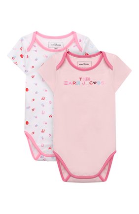 Детское комплект из двух боди MARC JACOBS (THE) розового цвета по цене 7860 руб., арт. W98126 | Фото 1 Детское комплект из двух боди MARC JACOBS (THE) розового цвета, арт. W98126 | Фото 1 (Рукава: Короткие; Материал внешний: Хлопок; Ростовка одежда: 9 мес | 74 см, 12 мес | 80 см, 0 - 3 мес | 50 - 60 см, 3 мес | 62 см, 6 мес | 68 см)
