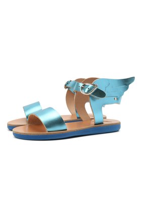 Детские кожаные босоножки ANCIENT GREEK SANDALS голубого цвета по цене 13550 руб., арт. LITTLE IKARIA S0FT/METALLIC CELESTE | Фото 1 Детские кожаные босоножки ANCIENT GREEK SANDALS голубого цвета, арт. LITTLE IKARIA S0FT/METALLIC CELESTE | Фото 1 (Материал внутренний: Натуральная кожа; Материал внешний: Кожа; Региональные ограничения белый список (Axapta Mercury): RU)
