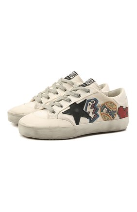 Детские кеды superstar GOLDEN GOOSE DELUXE BRAND белого цвета по цене 28800 руб., арт. GYF00107.F001268 | Фото 1 Детские кеды superstar GOLDEN GOOSE DELUXE BRAND белого цвета, арт. GYF00107.F001268 | Фото 1 (Материал внешний: Текстиль; Материал внутренний: Натуральная кожа; Мальчики Кросс-КТ: Обувь-низкие)