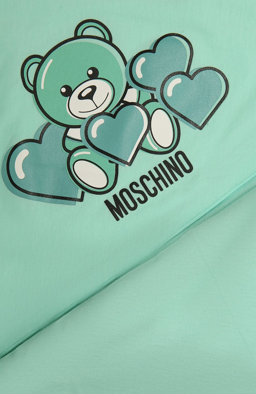Детского хлопковое одеяло MOSCHINO зеленого цвета по цене 0 руб., арт. MMB006/LAB22 | Фото 3 Детского хлопковое одеяло MOSCHINO зеленого цвета, арт. MMB006/LAB22 | Фото 3 (Материал: Текстиль, Хлопок; Региональные ограничения белый список (Axapta Mercury): RU)