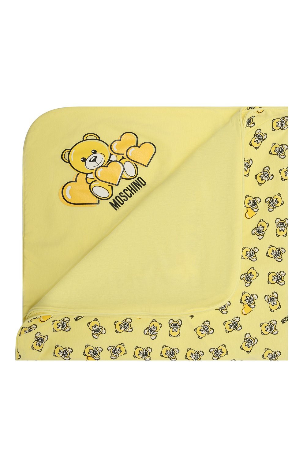 Детского хлопковое одеяло MOSCHINO желтого цвета, арт. MMB006/LAB22 | Фото 1 (Материал: Текстиль, Хлопок; Региональные ограничения белый список (Axapta Mercury): RU)