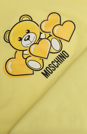 Детского хлопковое одеяло MOSCHINO желтого цвета по цене 14900 руб., арт. MMB006/LAB22 | Фото 3 Детского хлопковое одеяло MOSCHINO желтого цвета, арт. MMB006/LAB22 | Фото 3 (Материал: Текстиль, Хлопок; Региональные ограничения белый список (Axapta Mercury): RU)