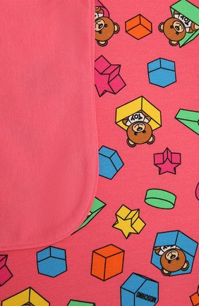 Детского хлопковое одеяло MOSCHINO розового цвета, арт. MUX03K/LBB53 | Фото 2 (Материал: Хлопок, Текстиль; Региональные ограничения белый список (Axapta Mercury): RU)