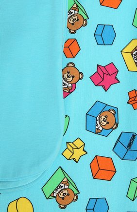 Детского хлопковое одеяло MOSCHINO голубого цвета по цене 12300 руб., арт. MUX03K/LBB53 | Фото 2 Детского хлопковое одеяло MOSCHINO голубого цвета, арт. MUX03K/LBB53 | Фото 2