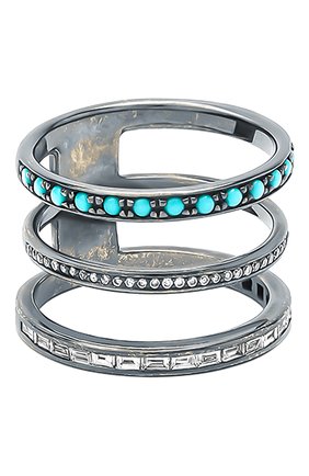 Женские кольцо NIKOS KOULIS бесцветного цвета, арт. NR55079A(B) | Фото 1 (Драгоценные камни: Бриллианты; Материал сплава: Белое золото)