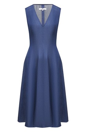 Женское платье 7 FOR ALL MANKIND синего цвета по цене 29950 руб., арт. JSCBB090S0 | Фото 1 Женское платье 7 FOR ALL MANKIND синего цвета, арт. JSCBB090S0 | Фото 1