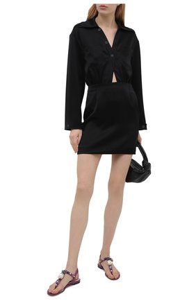 Женские кожаные сандалии devotion DOLCE & GABBANA сиреневого цвета по цене 109500 руб., арт. CQ0294/B5830 | Фото 2 Женские кожаные сандалии devotion DOLCE & GABBANA сиреневого цвета, арт. CQ0294/B5830 | Фото 2 (Материал внутренний: Натуральная кожа; Подошва: Плоская; Каблук высота: Низкий; Материал внешний: Кожа; Длина стельки: 25,7, 24,5, 25,5, 19,1, 22,8, 23,4, 24,1, 24,8, 25,4, 26,1)