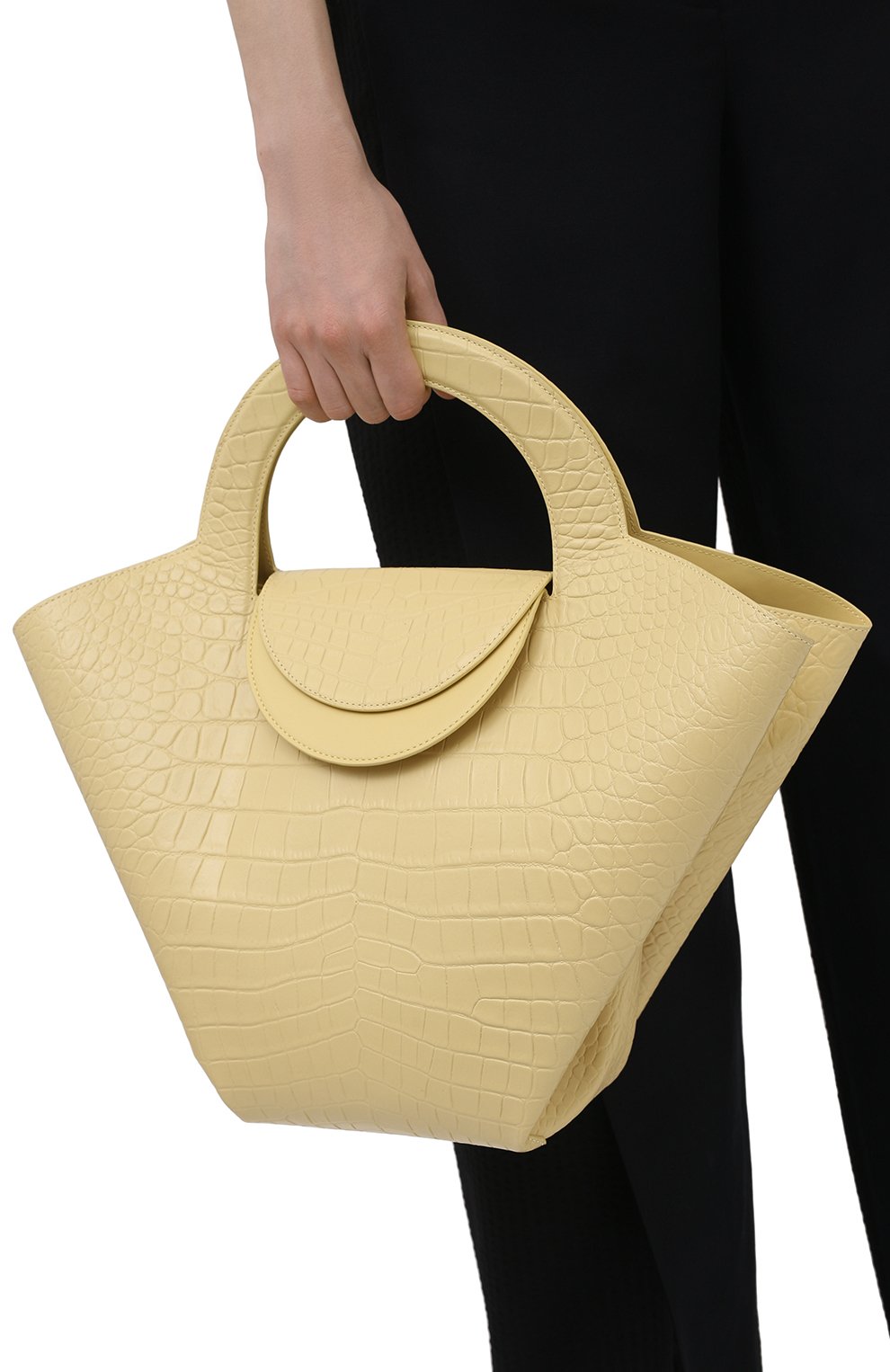 Женский сумка-тоут doll large BOTTEGA VENETA желтого цвета по цене 217500 руб., арт. 658516/VA450 | Фото 2 Женский сумка-тоут doll large BOTTEGA VENETA желтого цвета, арт. 658516/VA450 | Фото 2
